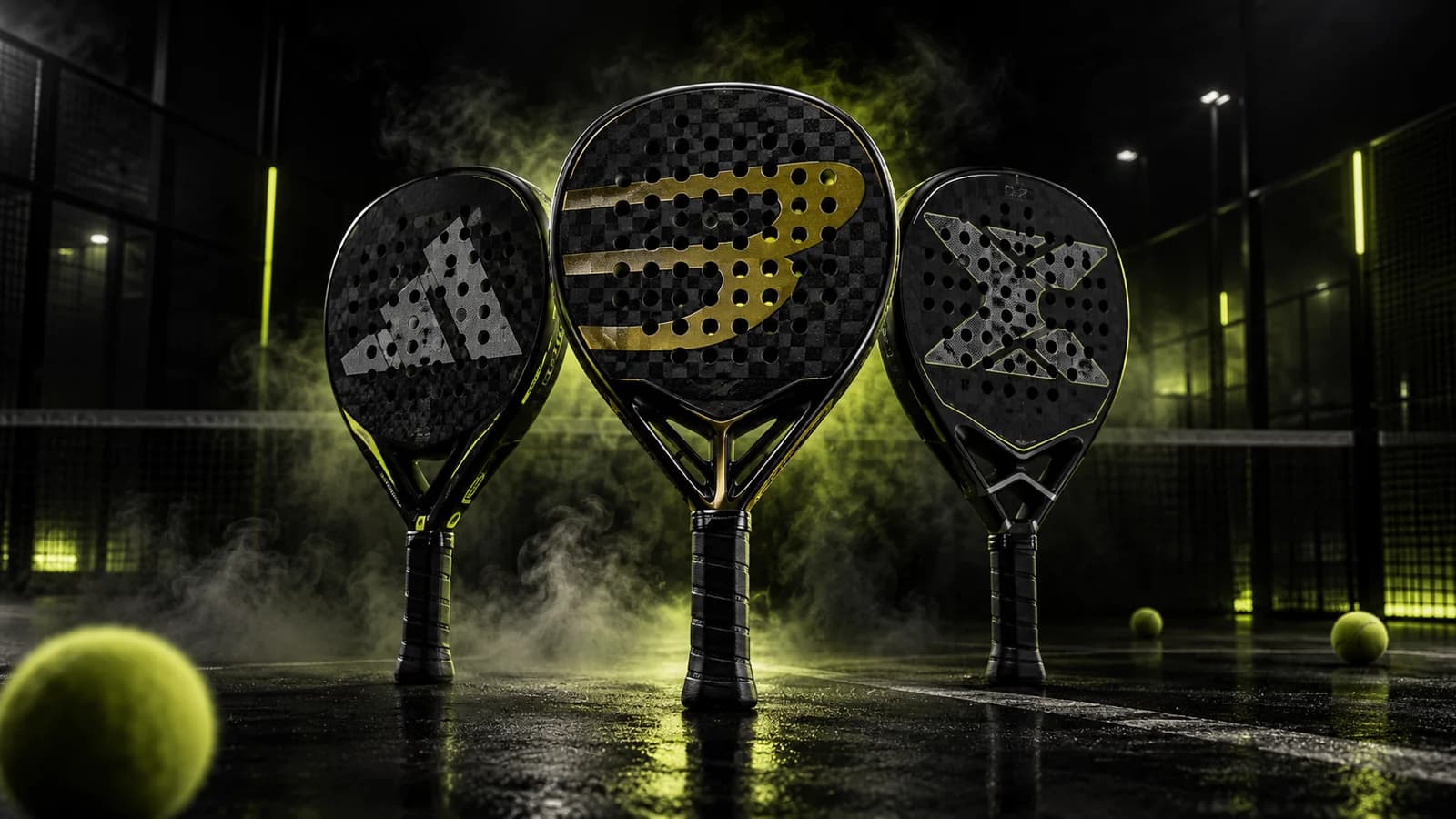 Drie padelrackets voor gevorderden: power, controle en allround keuze
