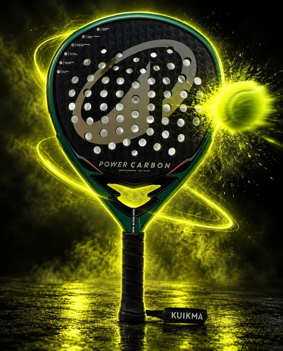 Kuikma Power Carbon 26 padelracket met 12K-carbon slagvlak
