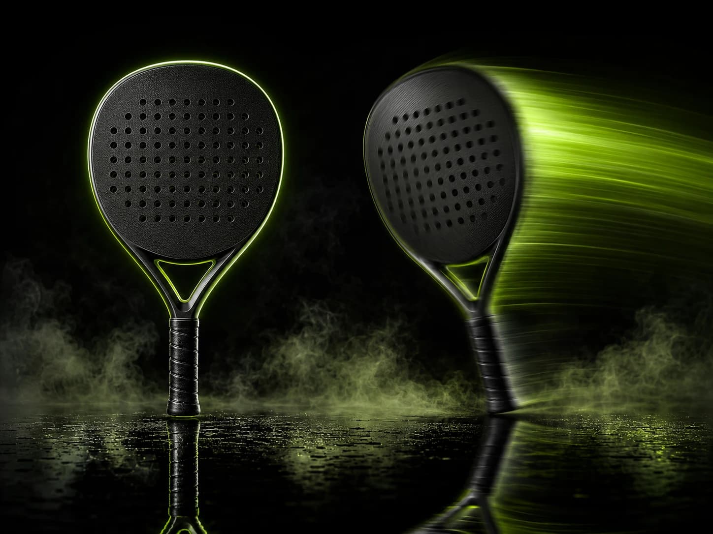Twee padelrackets: één voor controle, één voor power — koopgids beste controle en power rackets